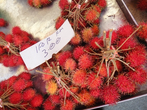 Meet our hairy friends Rambutans Going a little crazy we had some pork