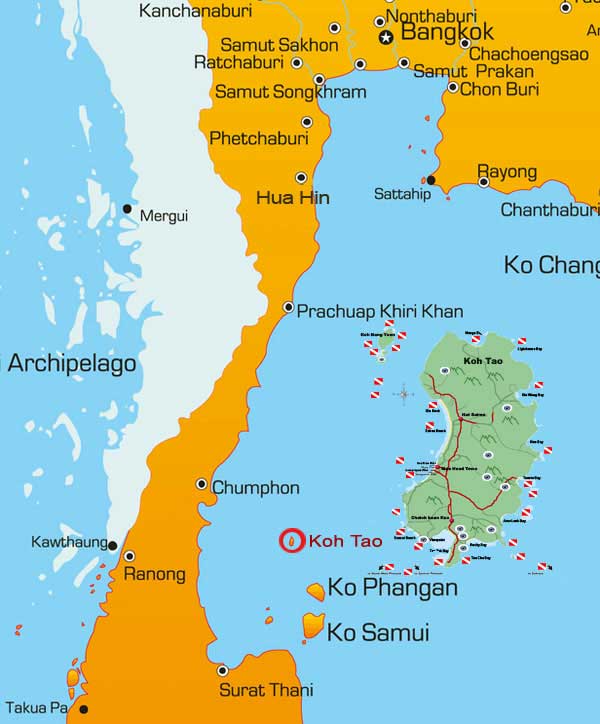 map of thailand islands. Thailands triple gems -Koh