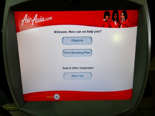 Air Asia self check in